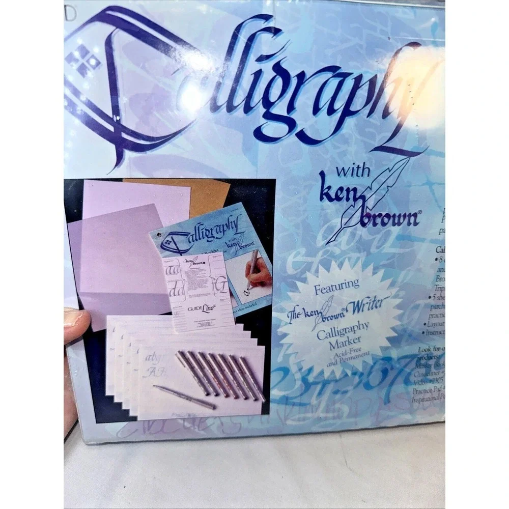 Calligraphy With Ken Brown  New & Sealed Markers, paper, Instruction Booklet